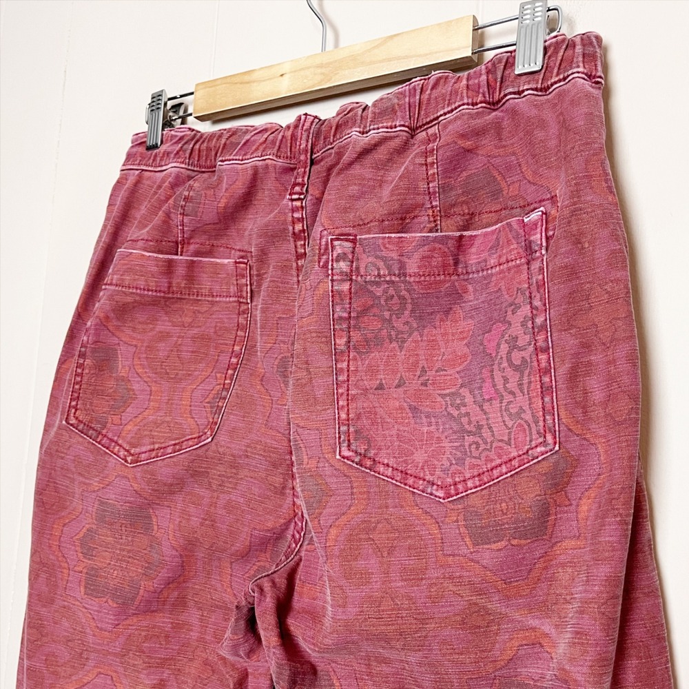 Anthropologie Wine Red Drawstring Utility Pants - Picture 6 of 9